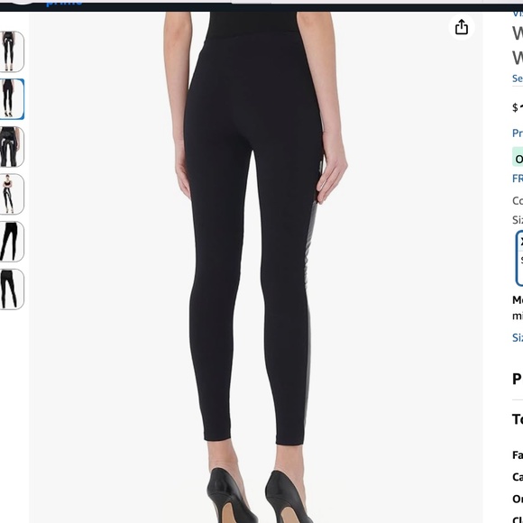 Wolford black latex leggings size 4 nwt - Picture 3 of 7